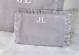 Grey Tassel Clutch