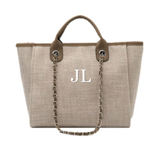 Load image into Gallery viewer, Brown Canvas Personalised Tote Bag
