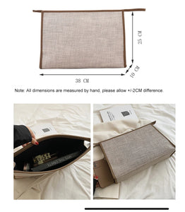 XL Black Personalised Clutch Bag