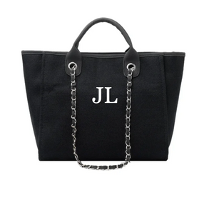 Black Canvas Personalised Tote Bag