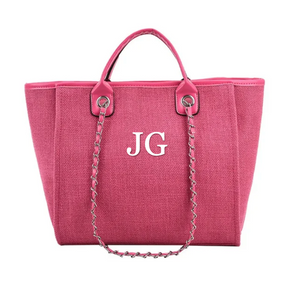 Pink Canvas Personalised Tote Bag