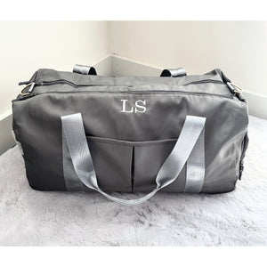 Grey Weekender Duffle Bag