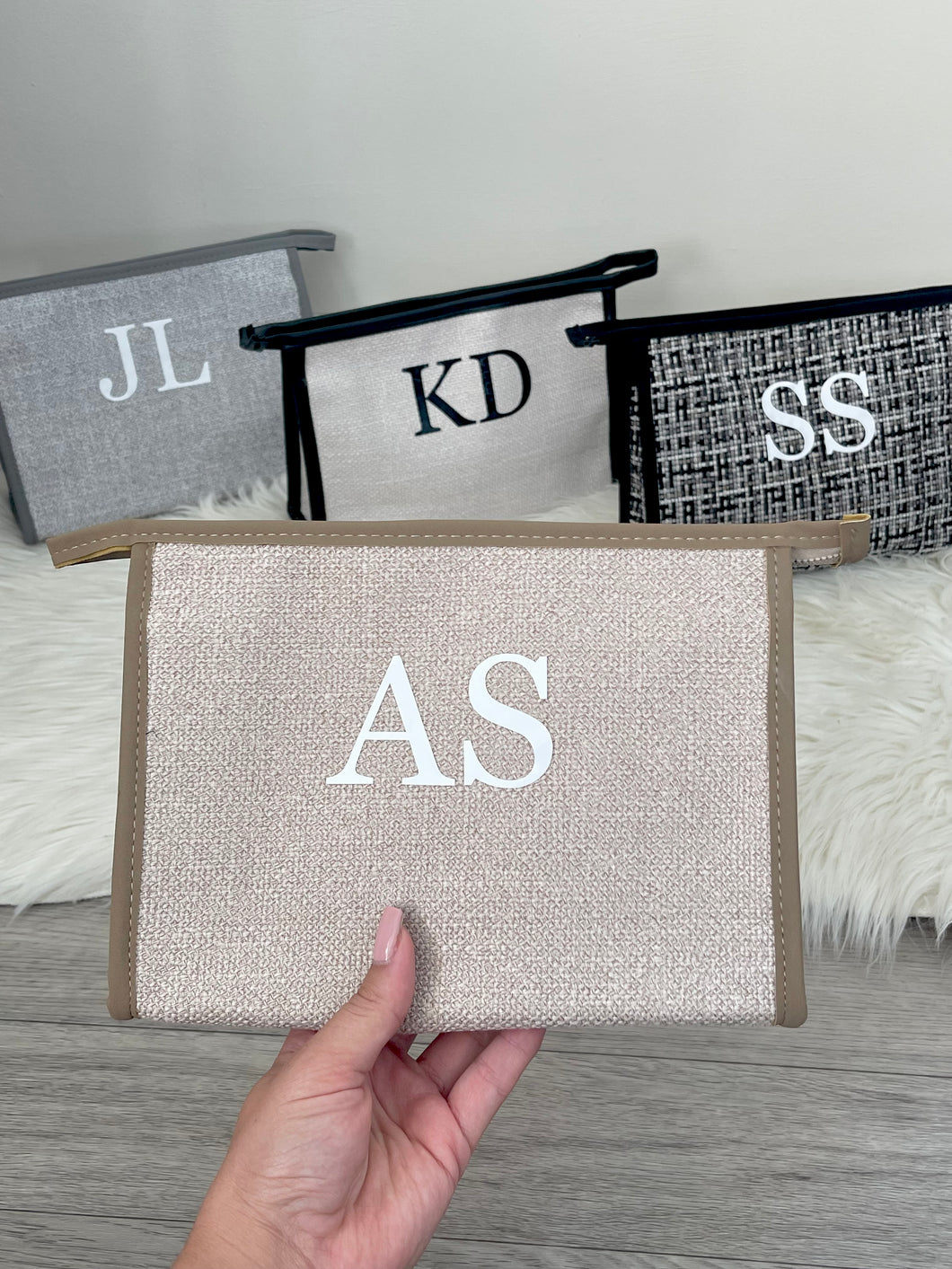 Personalised Brown Clutch Bag