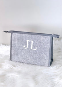 Personalised Grey Clutch Bag